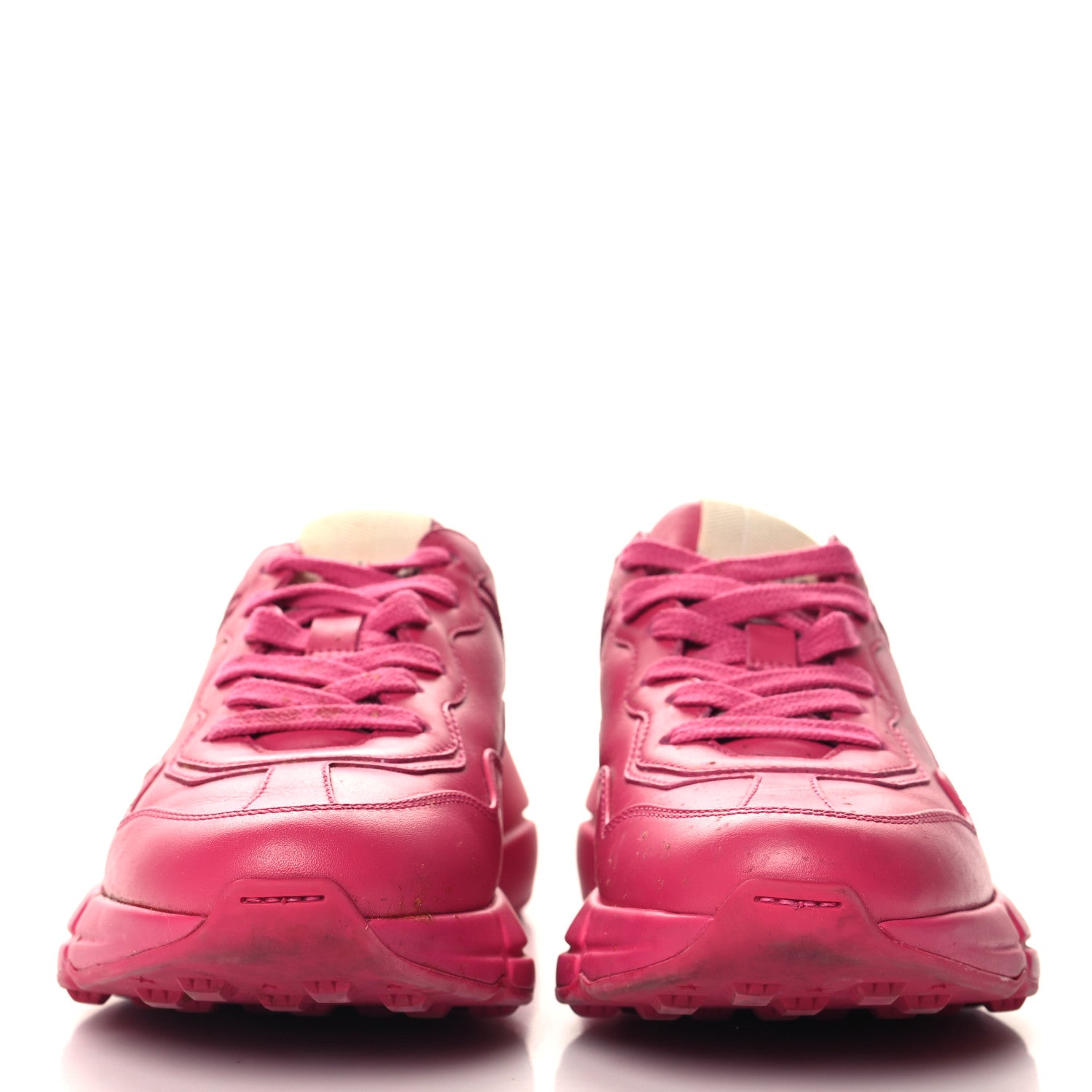 Gucci Calfskin Logo Womens Rhyton Sneakers 35 Box Pink 3 of 10