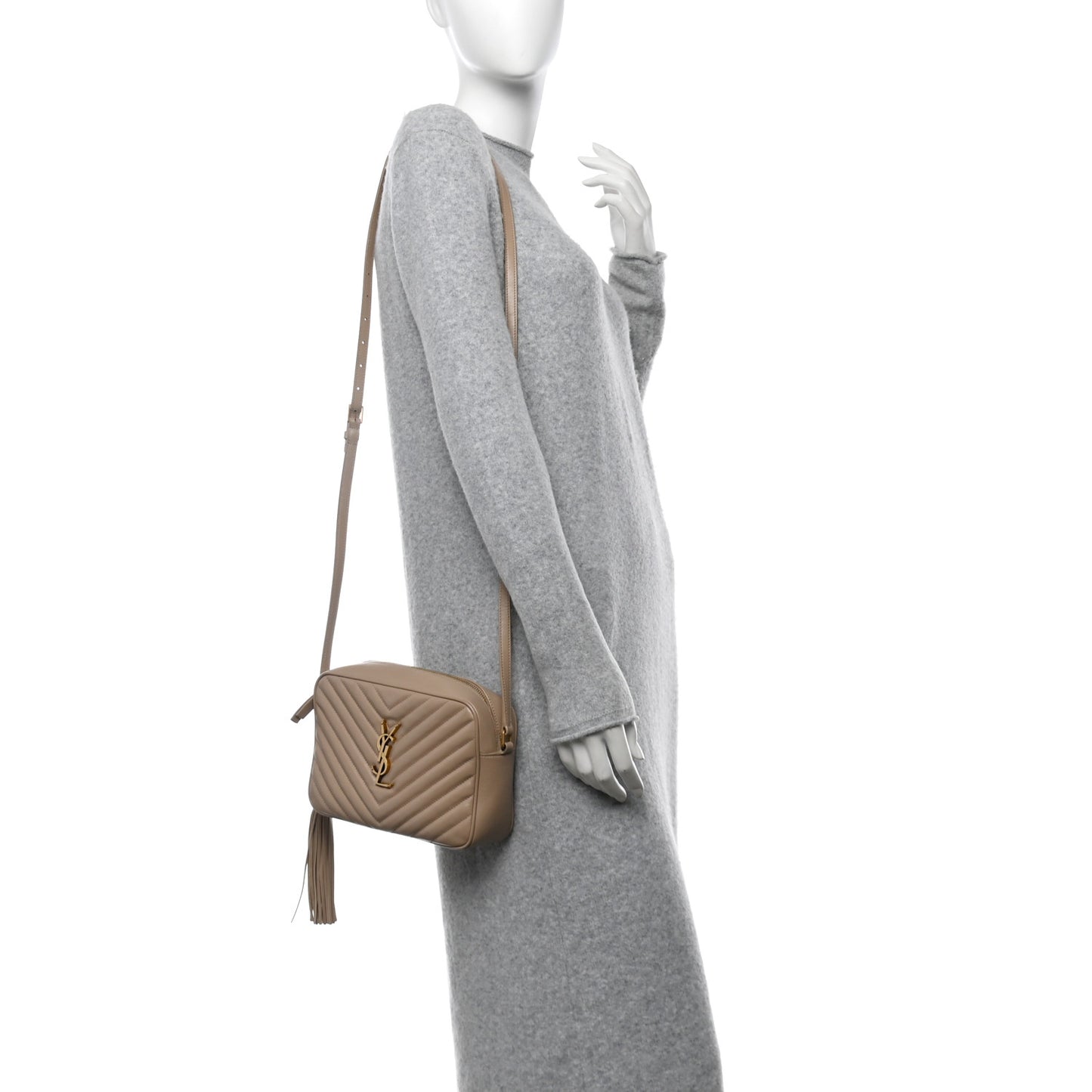 Calfskin Matelasse Monogram Lou Camera Bag Nude Powder