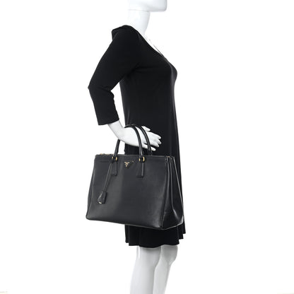 Prada Saffiano Large Galleria Double Zip Tote Black 2 of 10