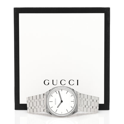 Gucci Stainless Steel Diamond Bezel 34mm 25H Quartz Watch 5 of 5