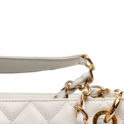 Chanel Caviar Quilted Grand Shopping Tote GST White 13 of 16
