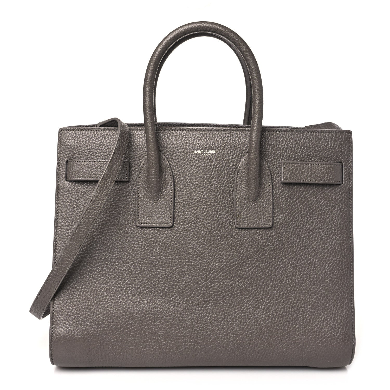 Saint Laurent Grained Calfskin Small Sac De Jour Dark Anthracite 1 of 13