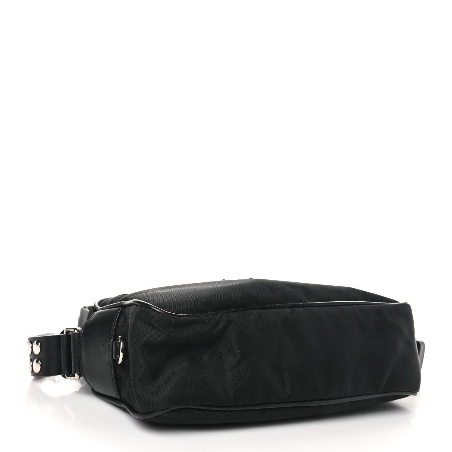 Prada Tessuto Nylon Studded New Vela Shoulder Bag Black Astrale 4 of 10
