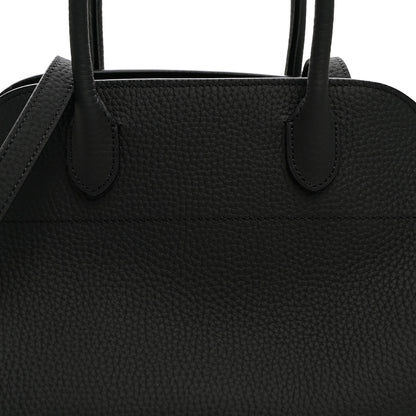 The Row Grained Calfskin Soft Margaux 10 Bag Black 7 of 9