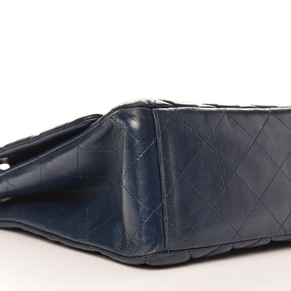 Chanel Lambskin Quilted Maxi Single Flap Navy 9 of 16