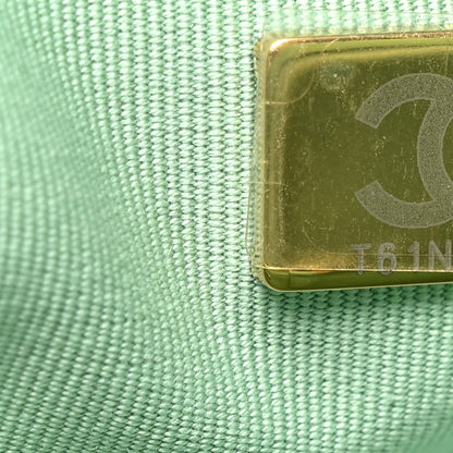 Chanel Shiny Lambskin Quilted Mini 31 Shopping Bag Light Green 7 of 11