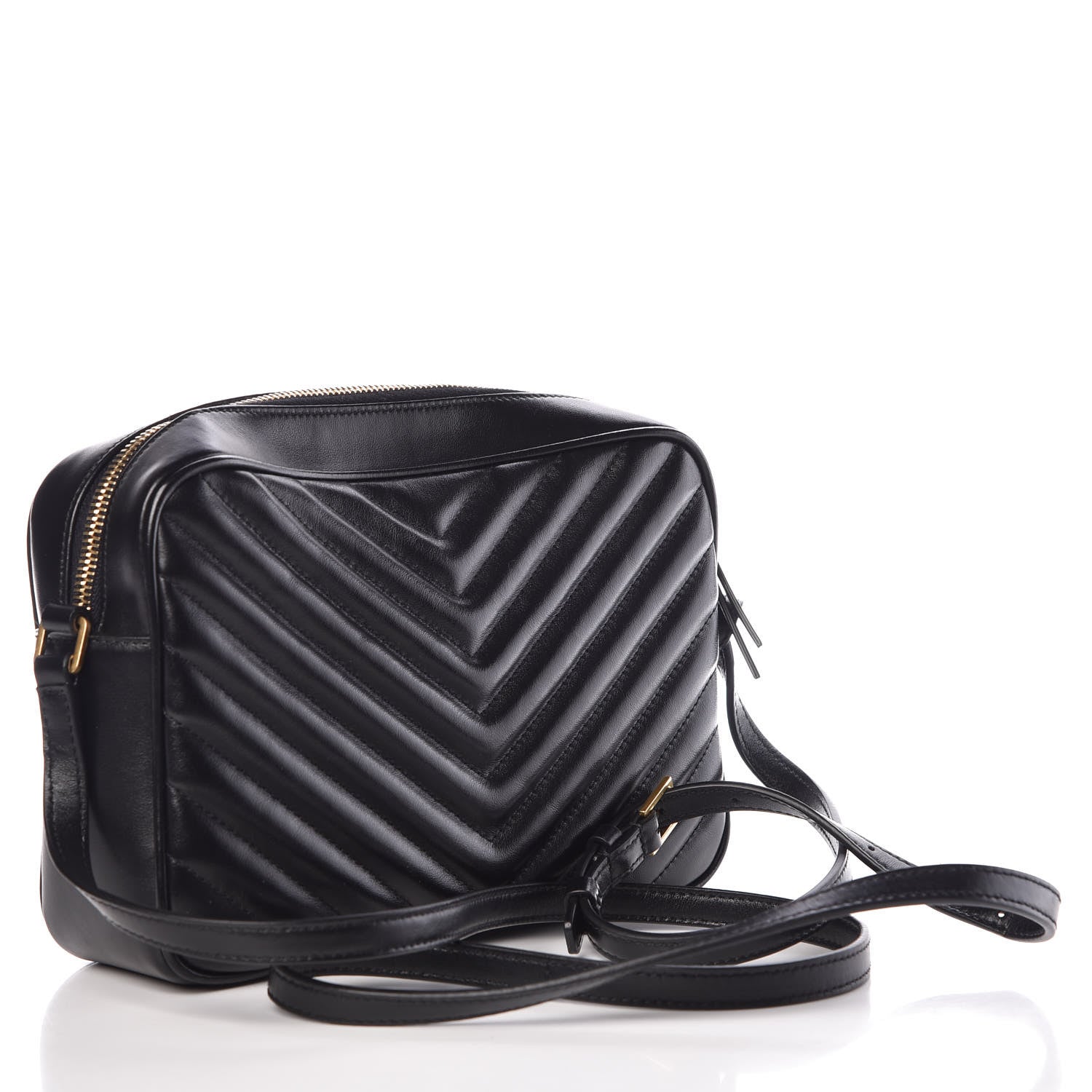 Saint Laurent Calfskin Matelasse Monogram Lou Camera Bag Black 3 of 10