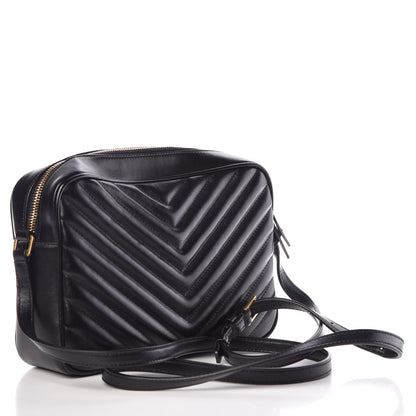 Saint Laurent Calfskin Matelasse Monogram Lou Camera Bag Black 3 of 10
