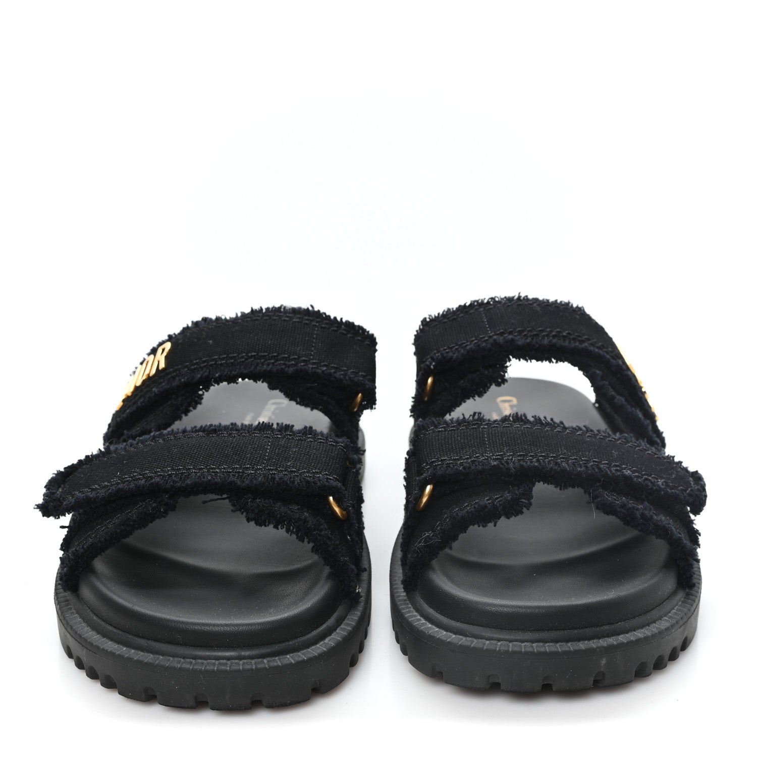 Christian Dior Woven Raffia Jute Dioract 10mm Sandals 38.5 Black 3 of 10