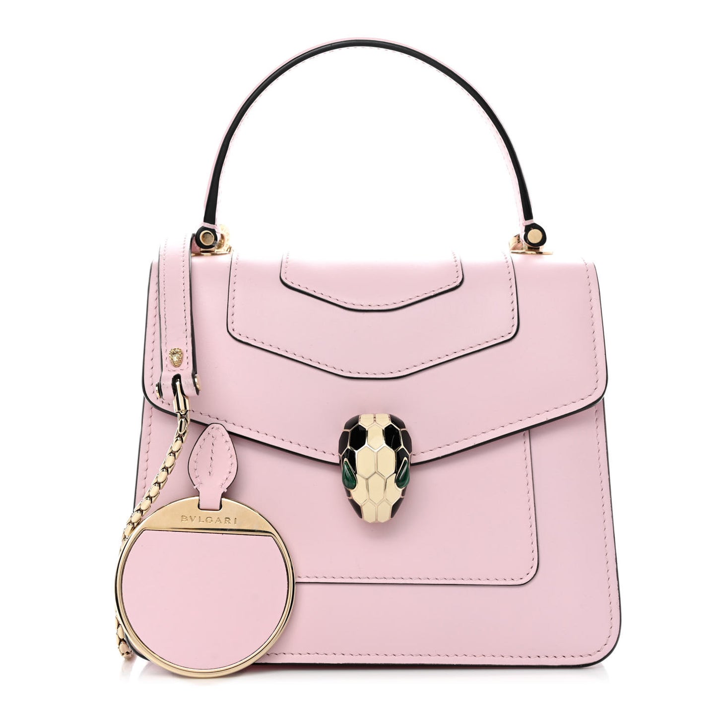 Calfskin Serpenti Forever Top Handle Light Pink