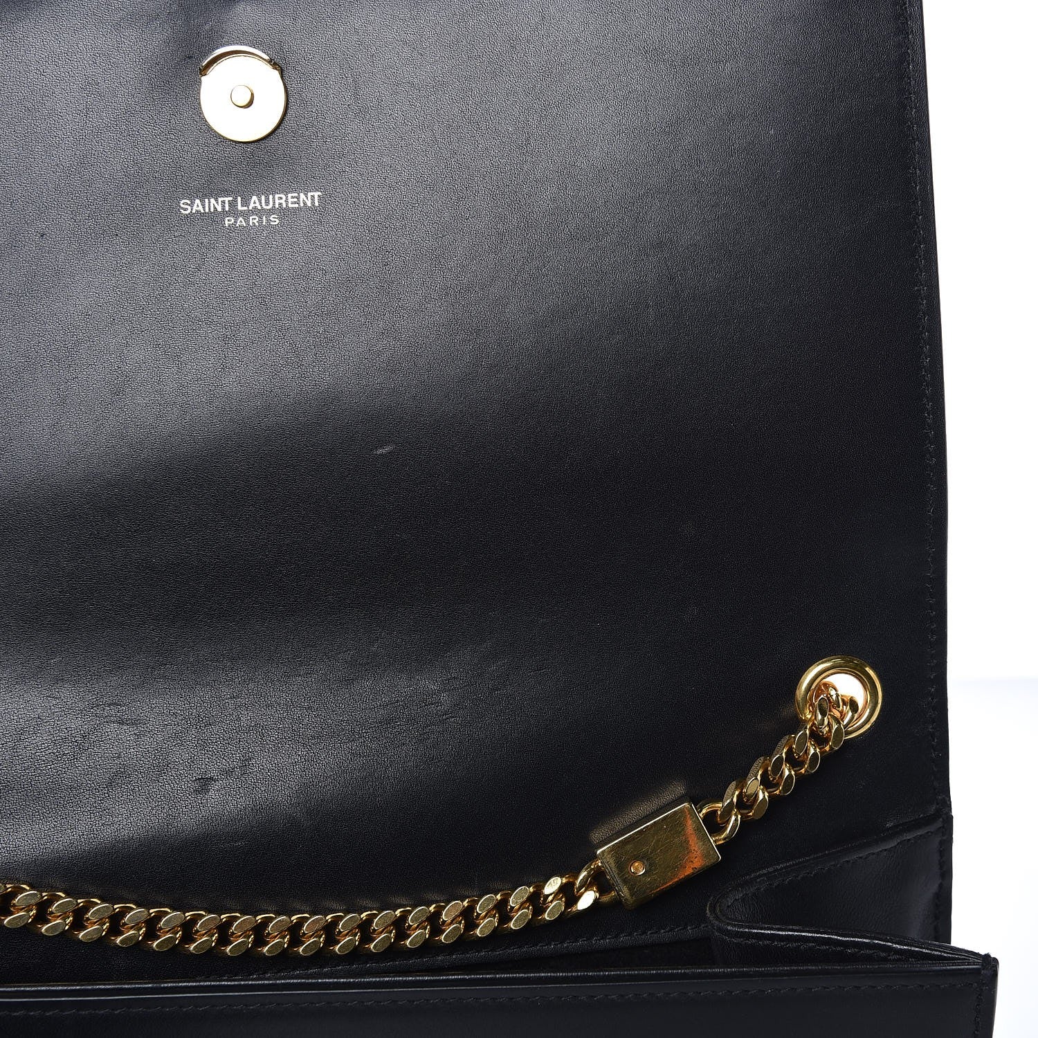 Saint Laurent Smooth Calfskin Medium Classic Monogram Kate Tassel Satchel Black 13 of 15