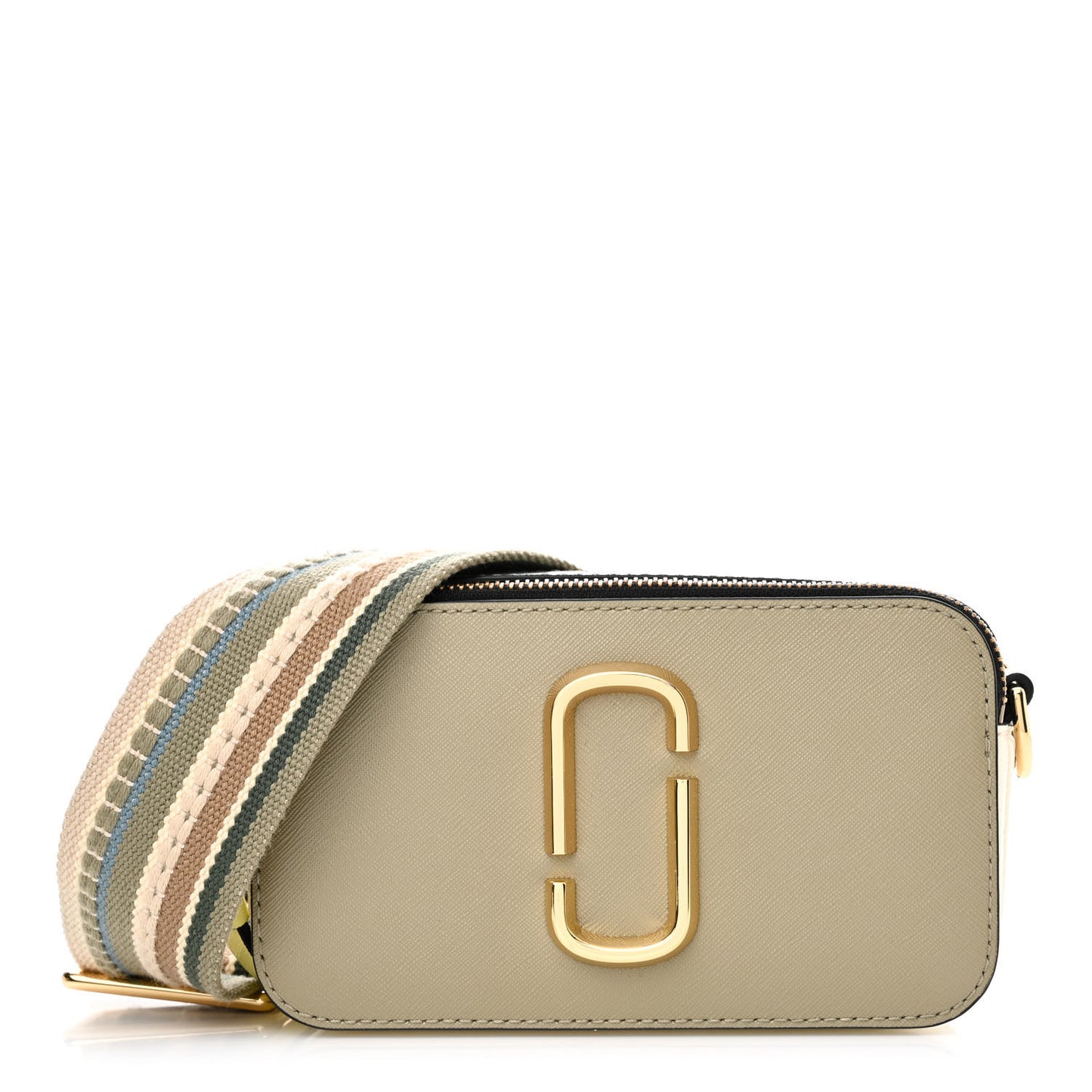 Saffiano Small Snapshot Camera Bag Silver Sage Multi