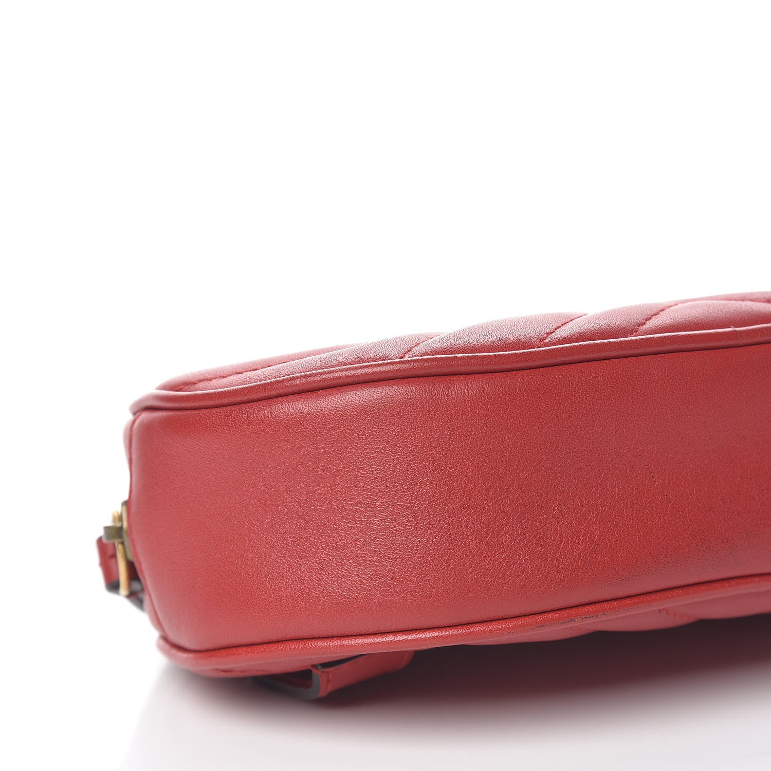 Gucci Calfskin Matelasse GG Marmont Belt Bag 85 34 Hibiscus Red 9 of 13
