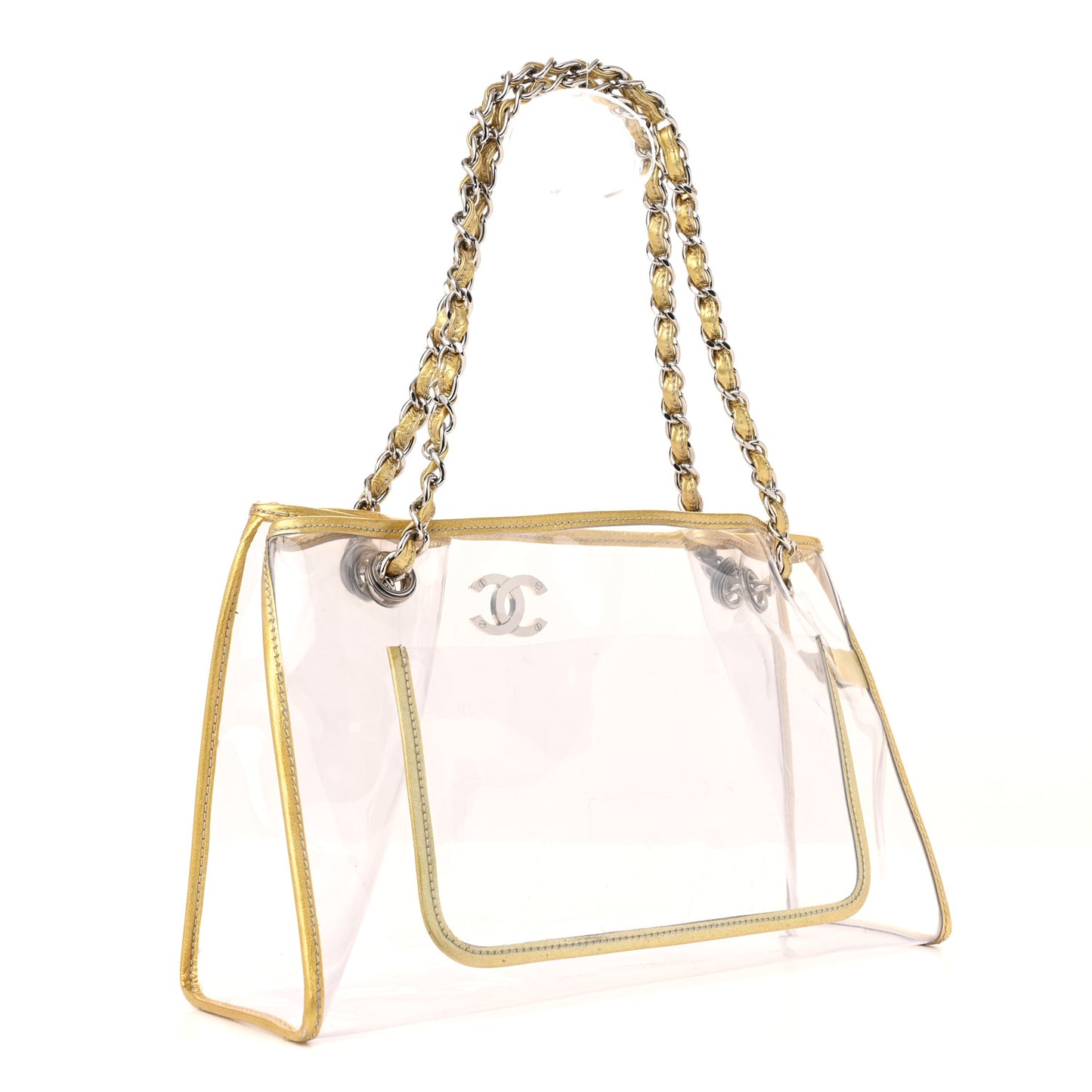 Vinyl Naked Tote Gold