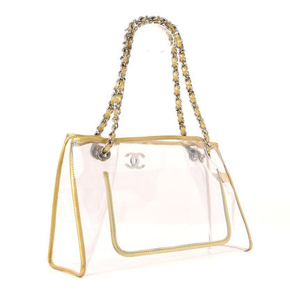 Chanel Vinyl Naked Tote Gold 3 of 14