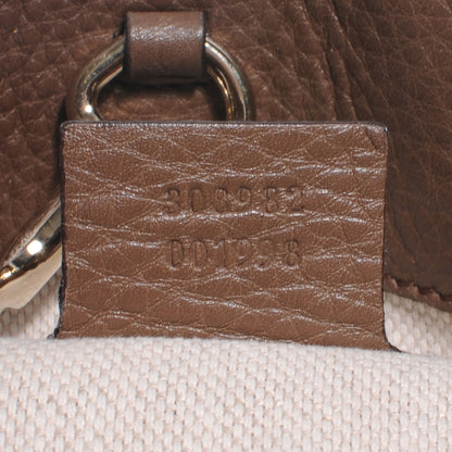 Gucci Pebbled Calfskin Medium Soho Chain Shoulder Bag Maple Brown 7 of 7