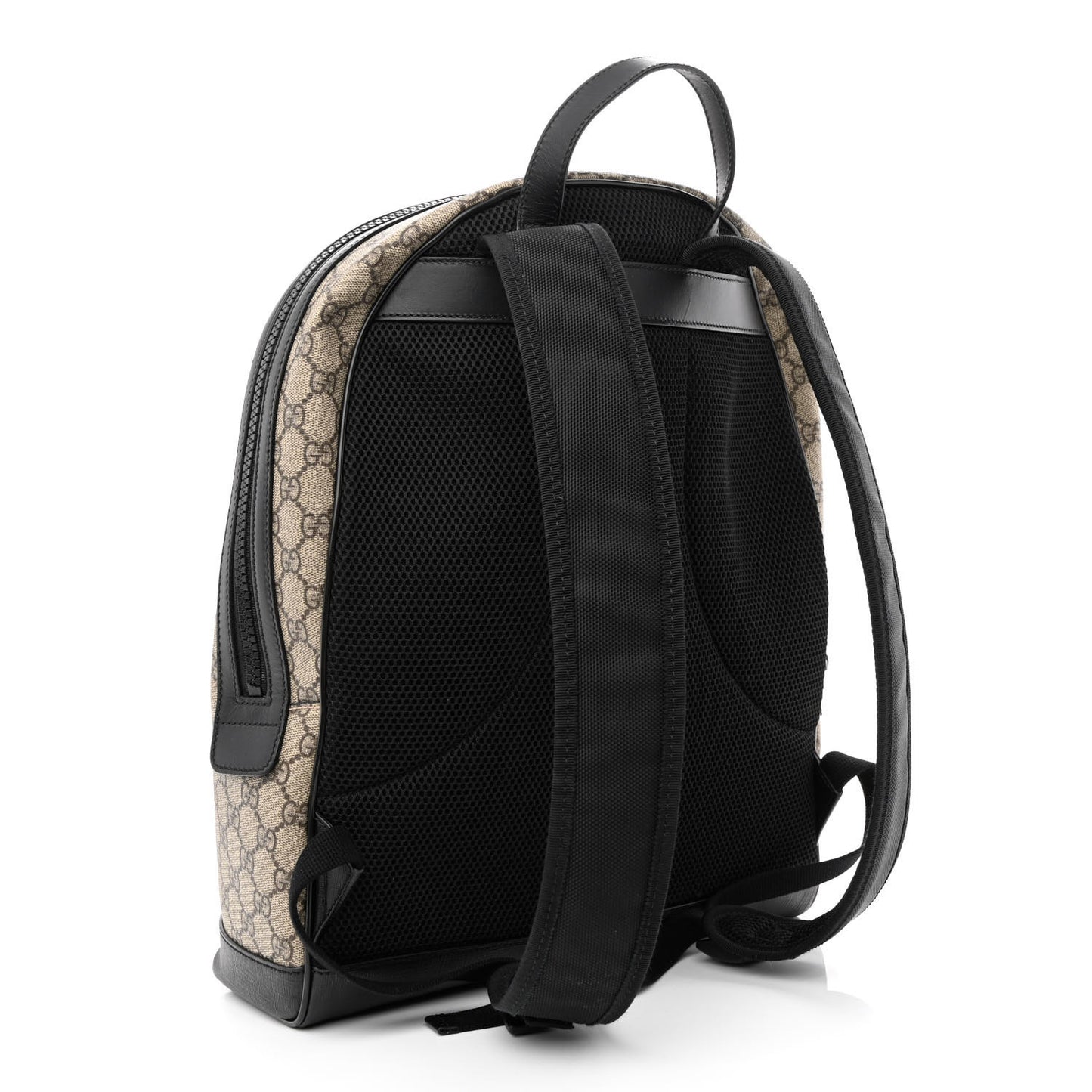 GG Supreme Monogram Medium Backpack Black