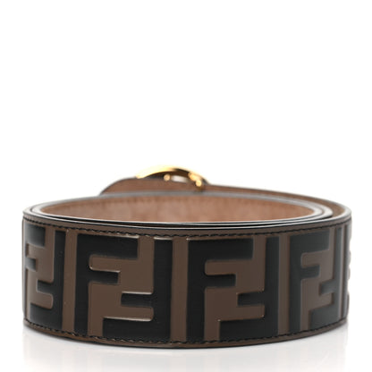 Fendi Vitello F is Fendi Bi-Color FF 1974 Embossed Belt 85 34 Maya Black 3 of 7
