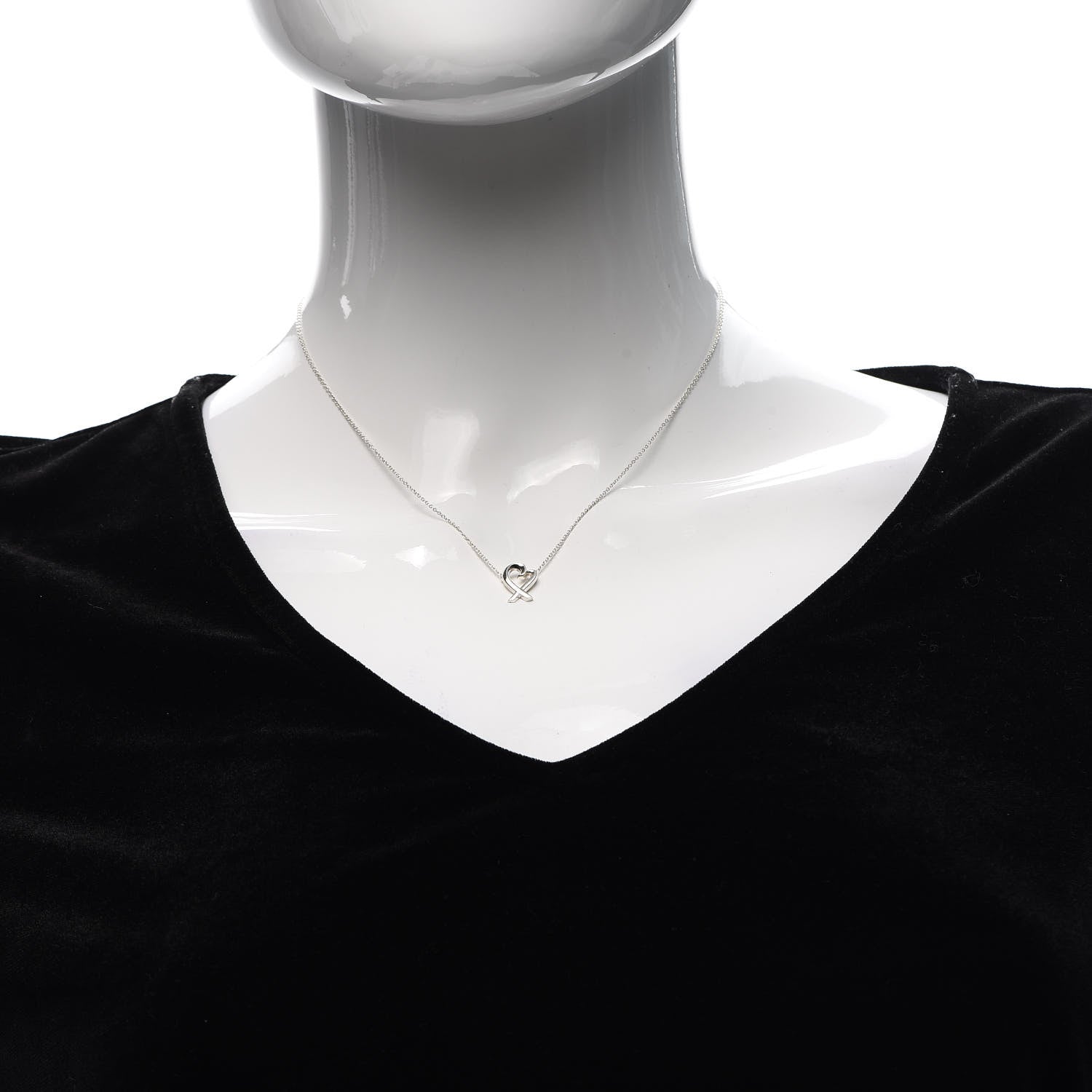 Tiffany Sterling Silver Mini Paloma Picasso Loving Heart Pendant Necklace 2 of 5