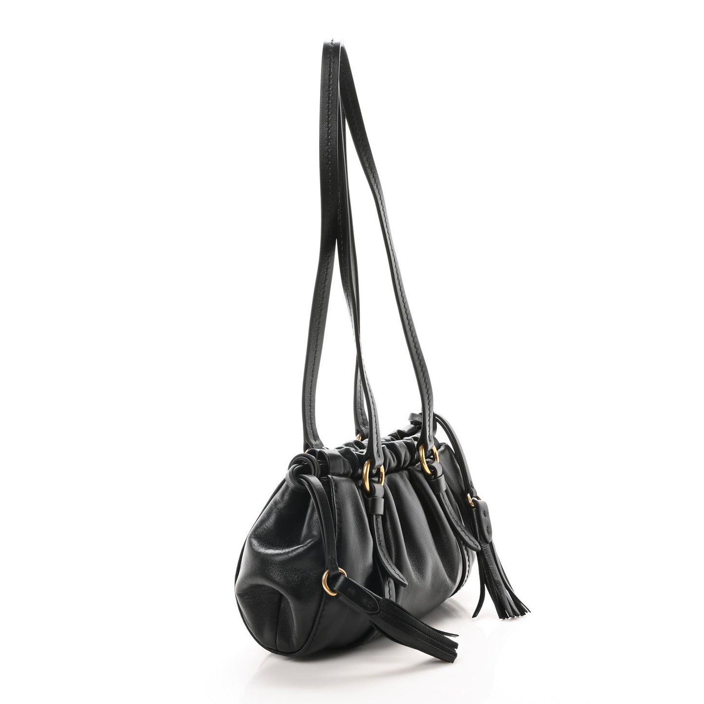 Nappa Mini Joie Shoulder Bag Black