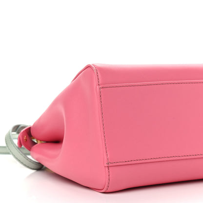 Fendi Nappa Colorblock Mini Peekaboo Iconic Satchel Rosa Fluo Oxigen Slate 7 of 8