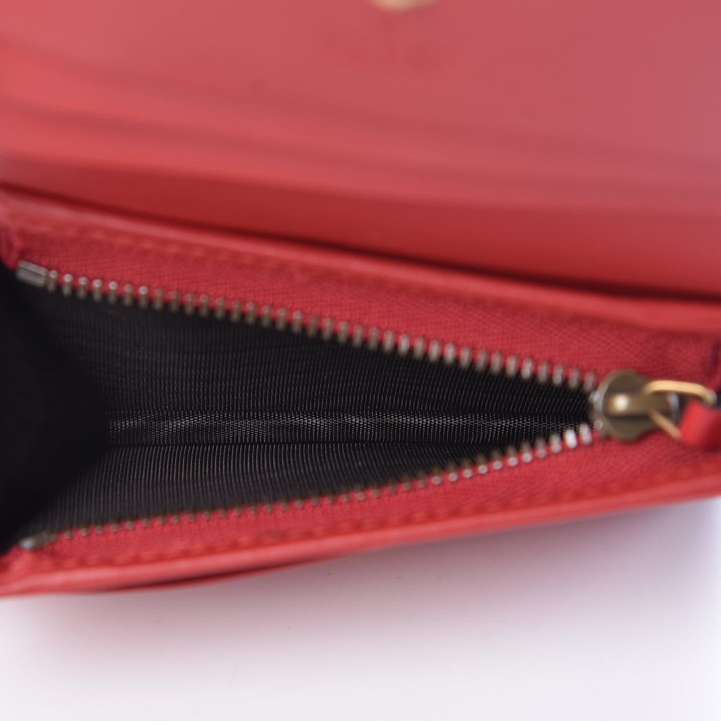 GG Supreme Monogram Cherry Embellished Card Case Wallet Hibiscus Red