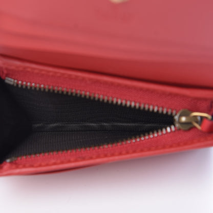 Gucci GG Supreme Monogram Cherry Embellished Card Case Wallet Hibiscus Red 5 of 8