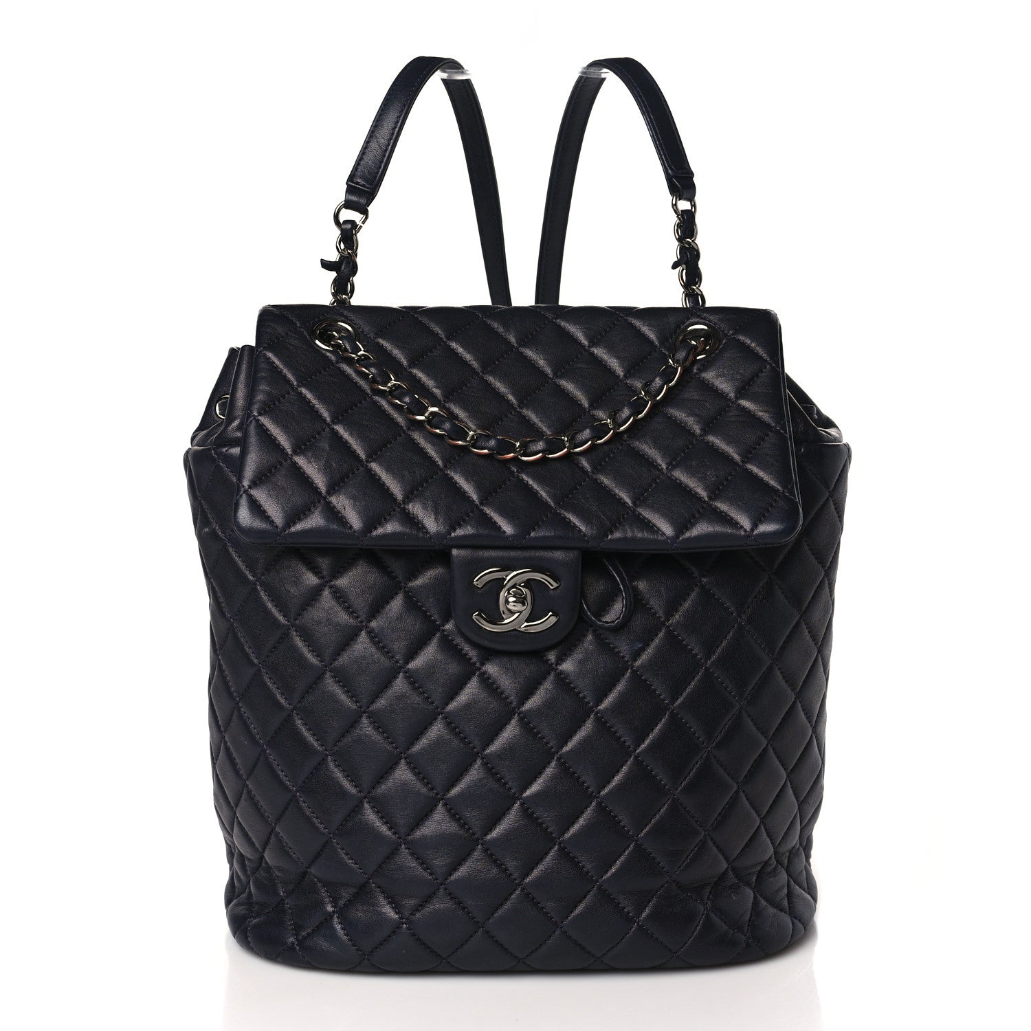 Chanel Lambskin Quilted Large Urban Spirit Backpack Navy 1 of 9