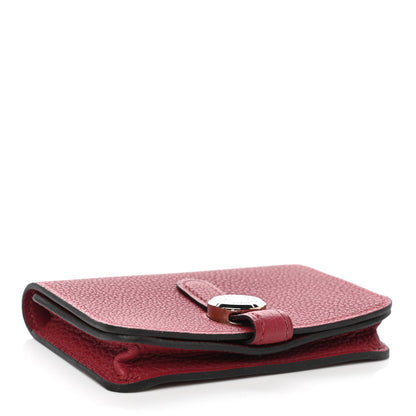 Hermes Togo Dogon Card Case Rouge Grenat 4 of 8