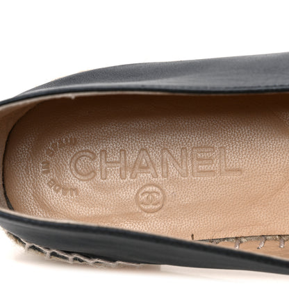 Chanel Lambskin CC Espadrilles 40 Black 9 of 11