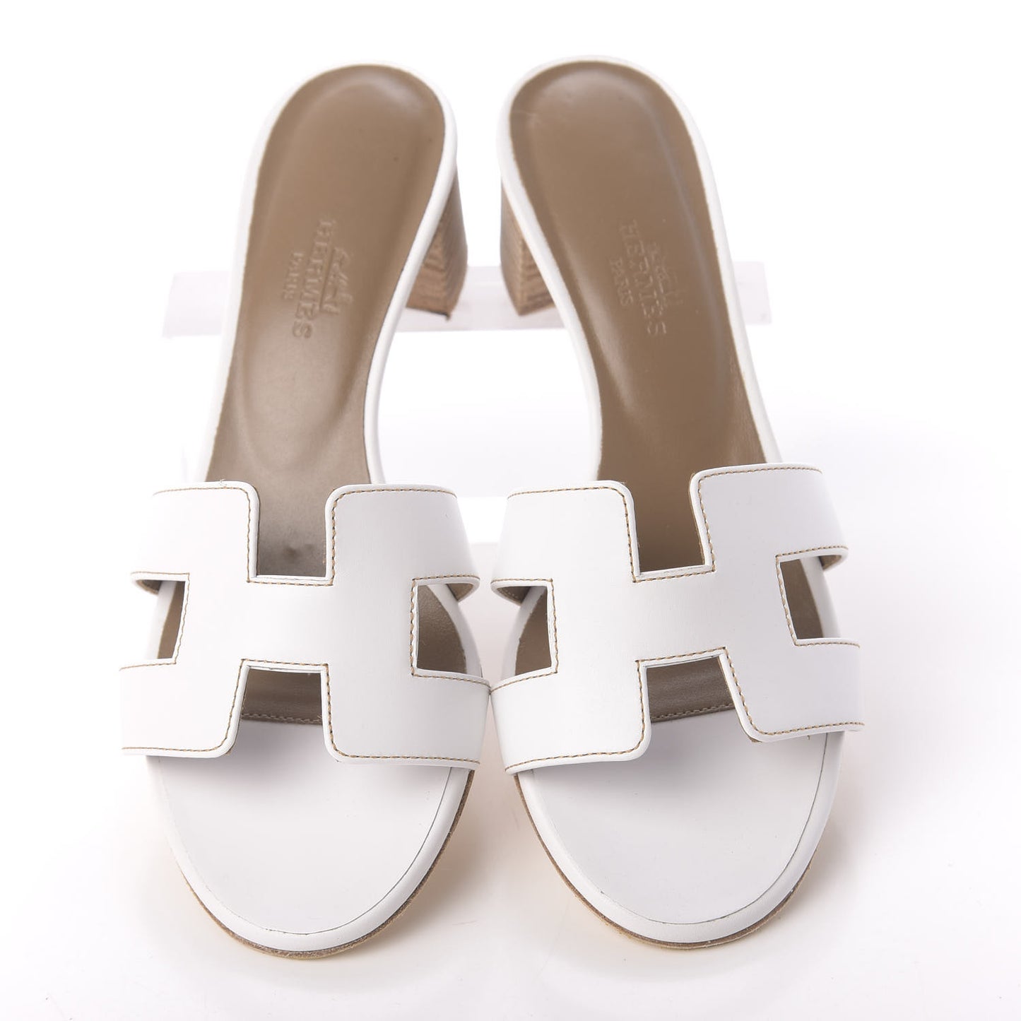 Calfskin Oasis Sandals 35 White
