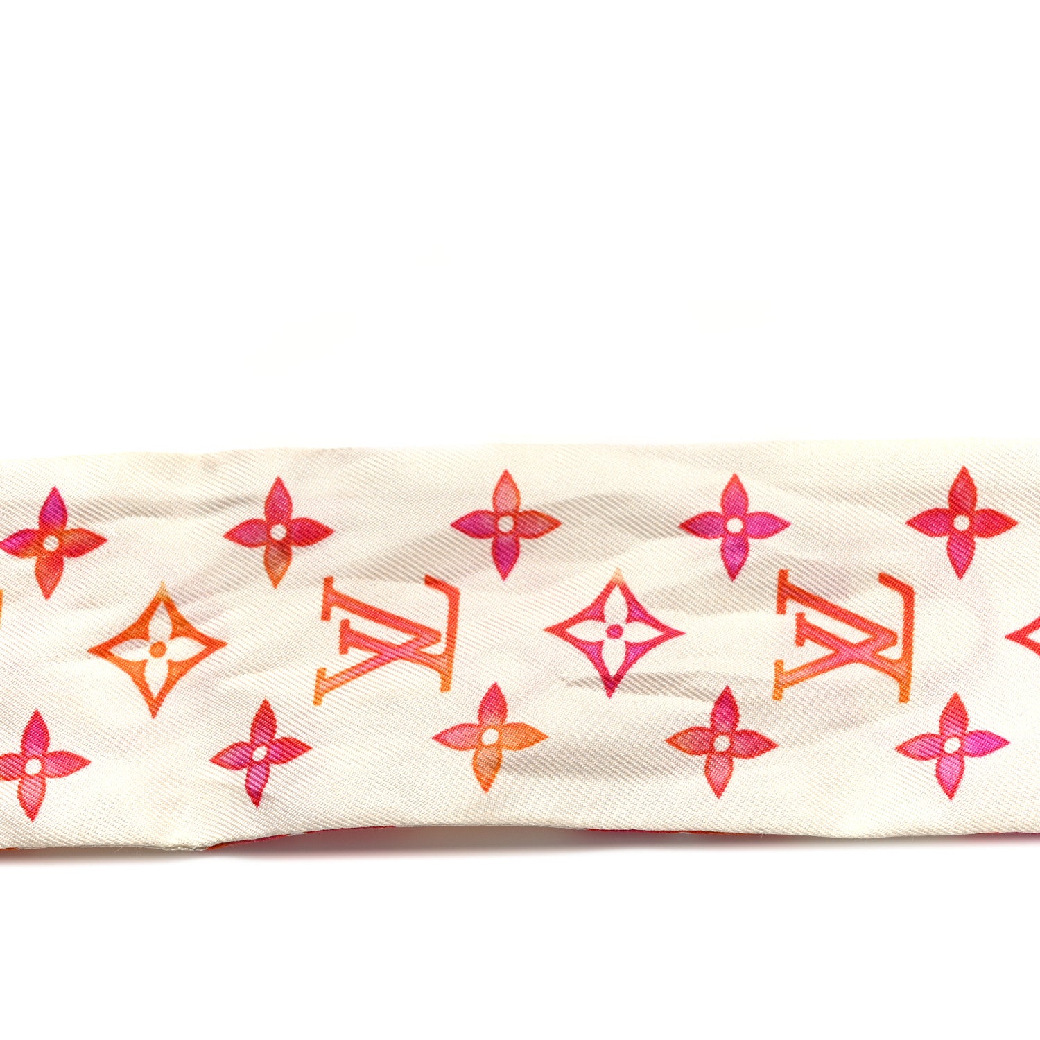 Louis Vuitton Silk Monogram LV Tiles BB Bandeau Coral 5 of 6