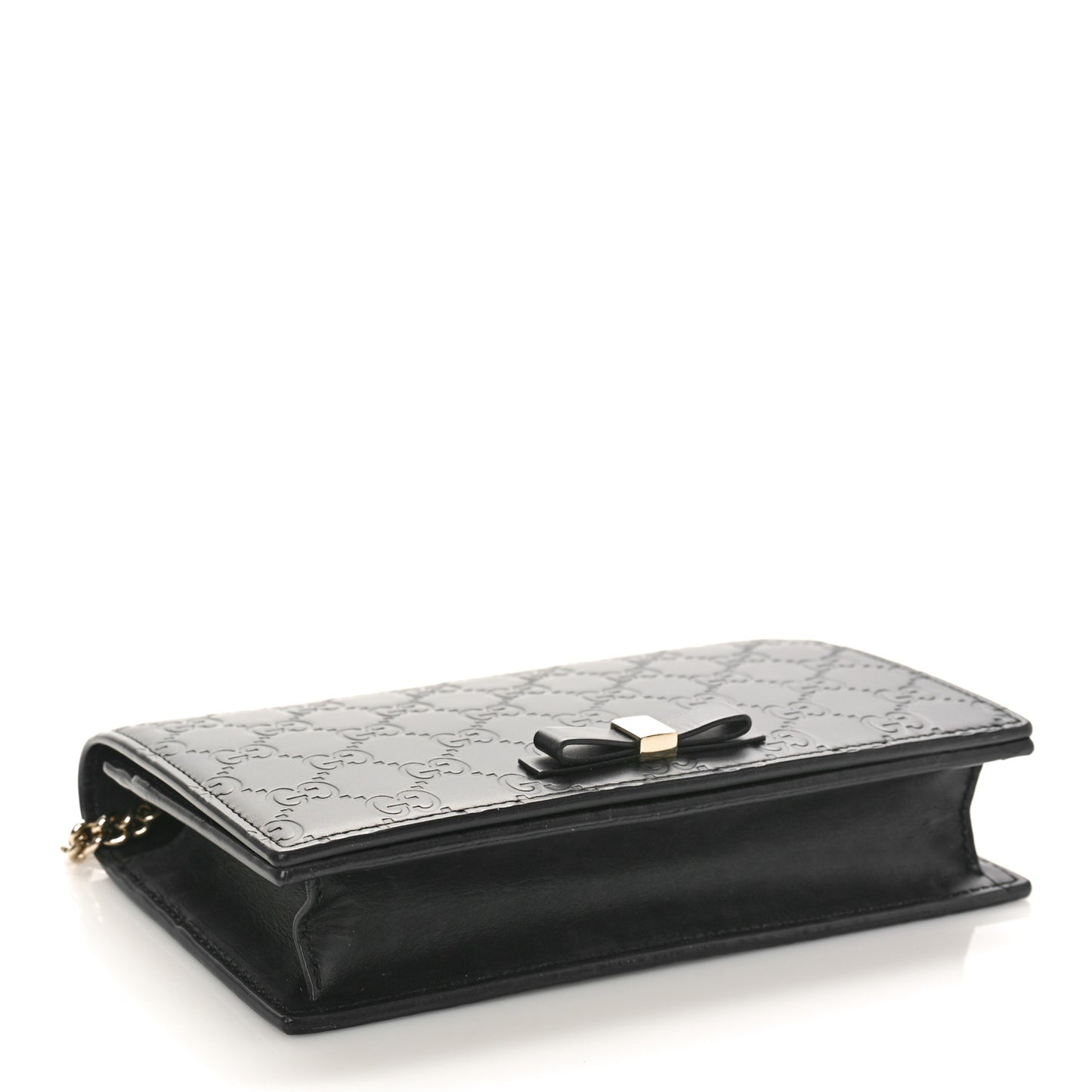 Guccissima Signature Bowy Chain Wallet Black