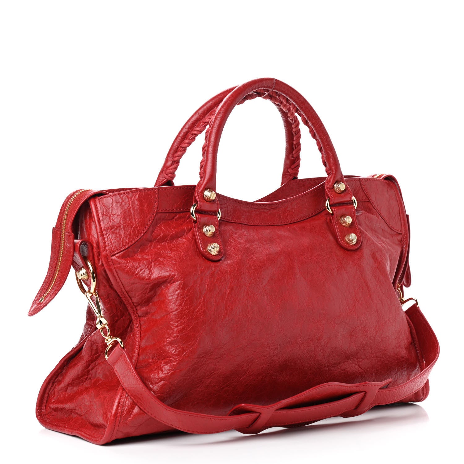 Balenciaga Agneau Giant 12 Gold Hardware City Rouge Lipstick 3 of 9
