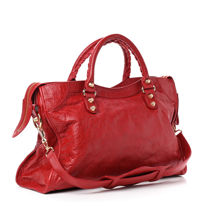 Balenciaga Agneau Giant 12 Gold Hardware City Rouge Lipstick 3 of 9