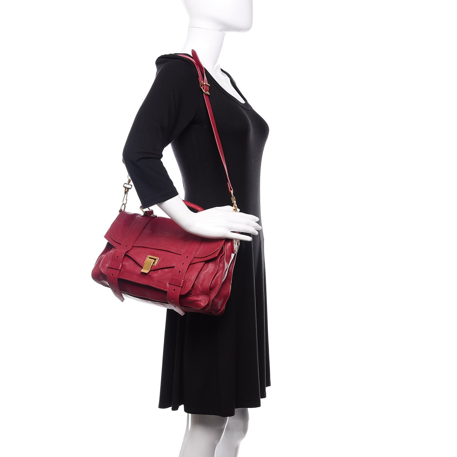 Proenza Schouler Lambskin Medium PS1 Satchel Chianti 2 of 13