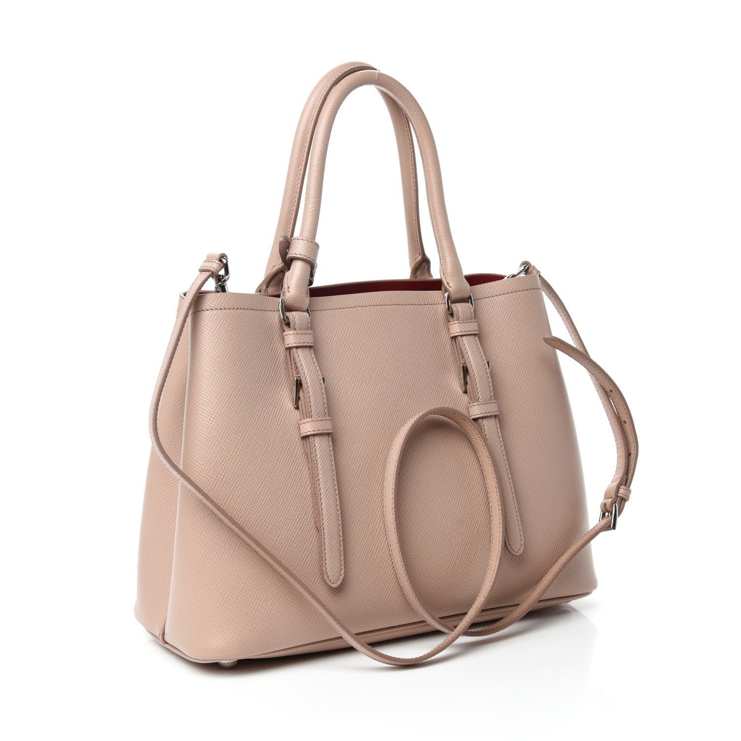 Prada Saffiano Cuir Small Double Handle Tote Cammeo 3 of 10