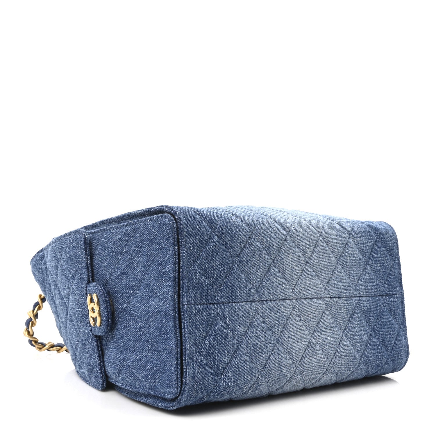 Chanel Washed Denim Quilted Small Chanel 25 Handbag Blue 4 of 10