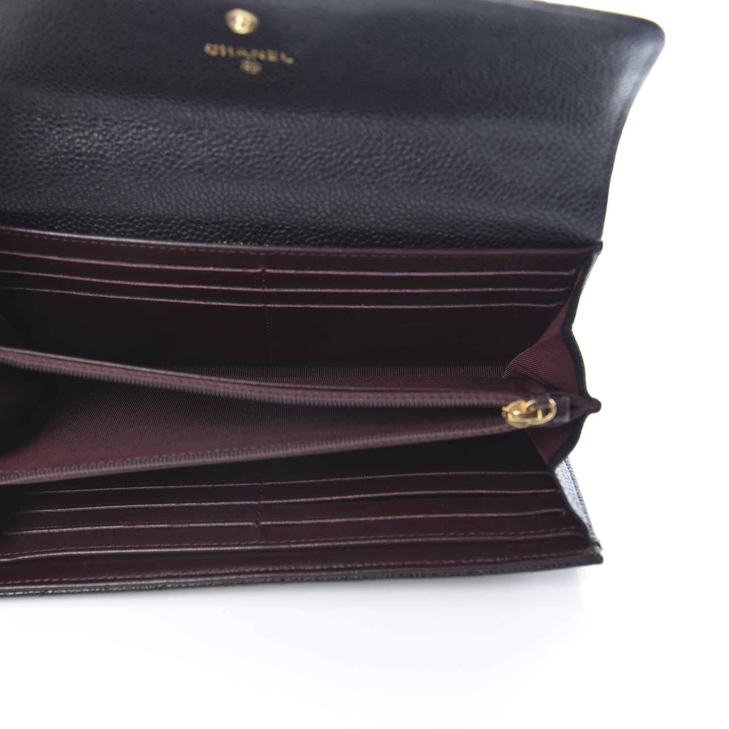Chanel Caviar Quilted Large Gusset Flap Wallet Black 5 of 11