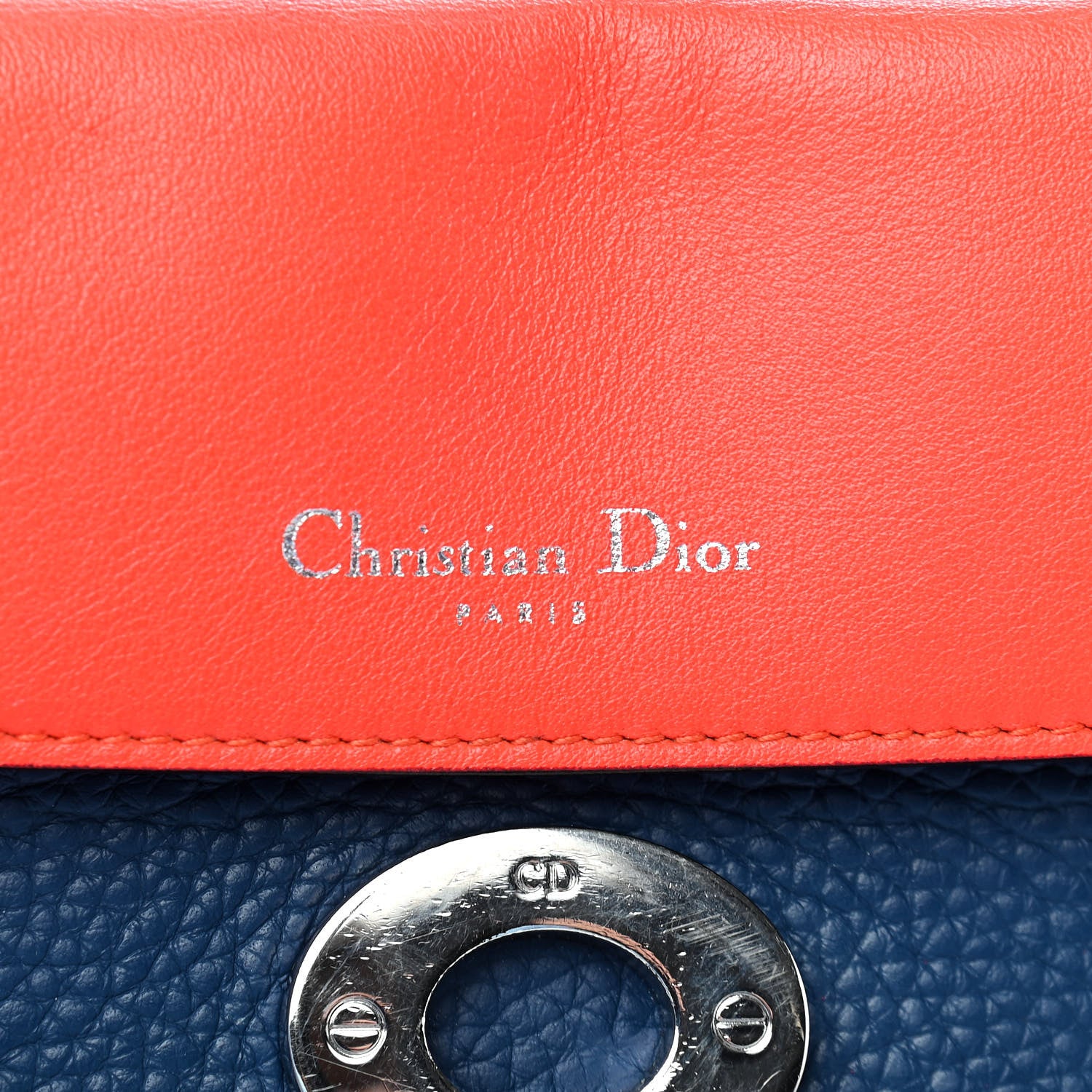 Christian Dior Bullcalf Medium Be Dior Flap Mineral Blue 6 of 11