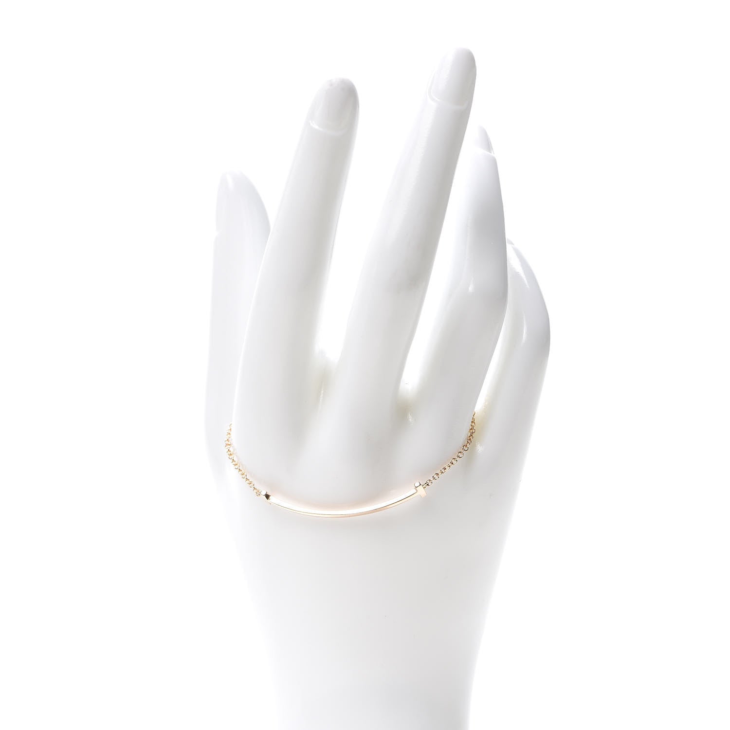 Tiffany 18K Rose Gold T Smile Bracelet 2 of 5