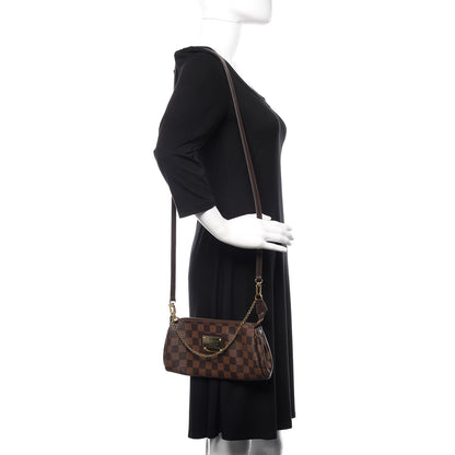 Louis Vuitton Damier Ebene Eva Clutch 2 of 14