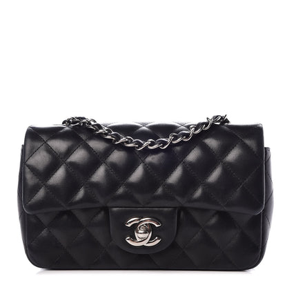 Chanel Lambskin Quilted Mini Rectangular Flap Black 1 of 7