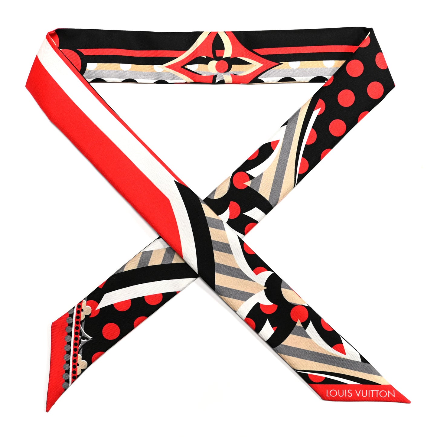 Silk Pop Monogram BB Bandeau Red