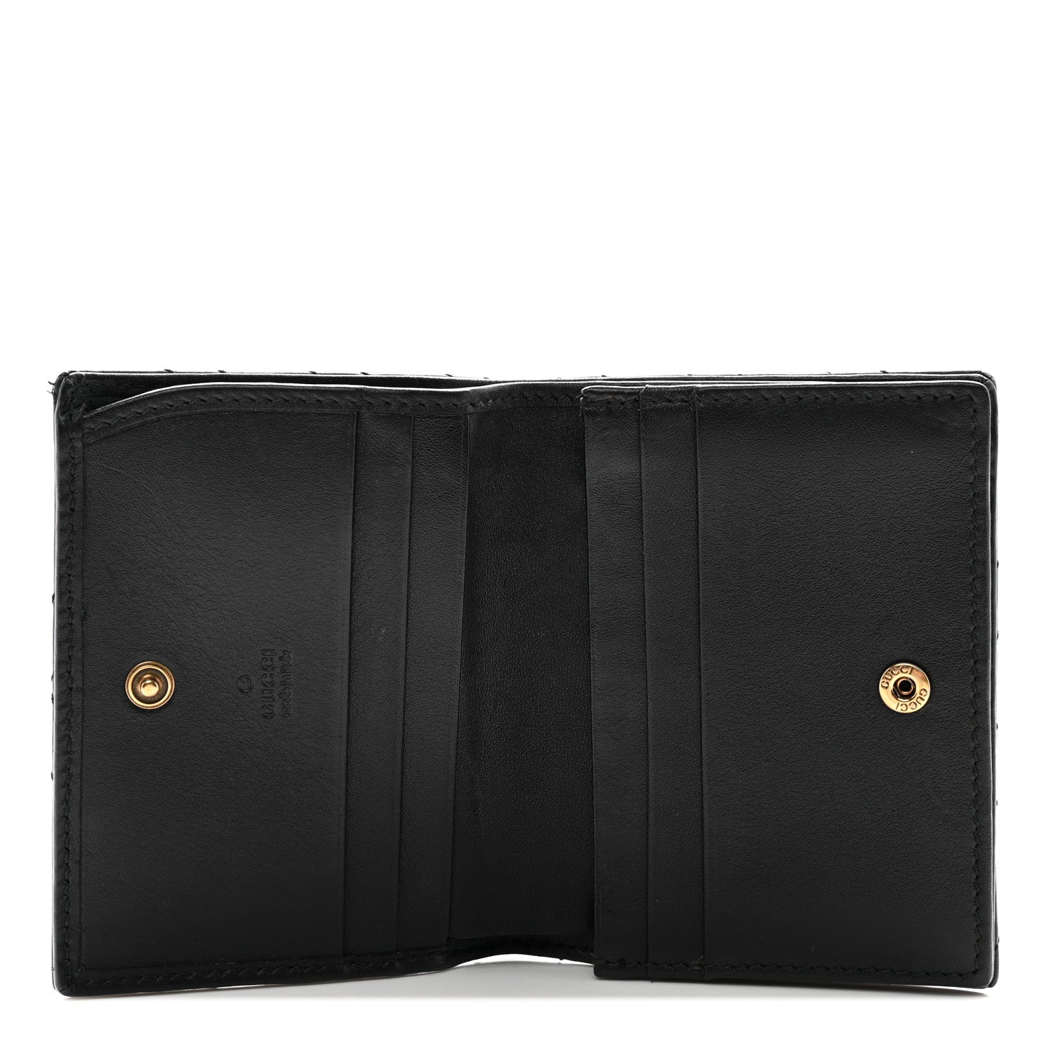 Gucci Calfskin Matelasse GG Marmont Card Case Wallet Black 5 of 8
