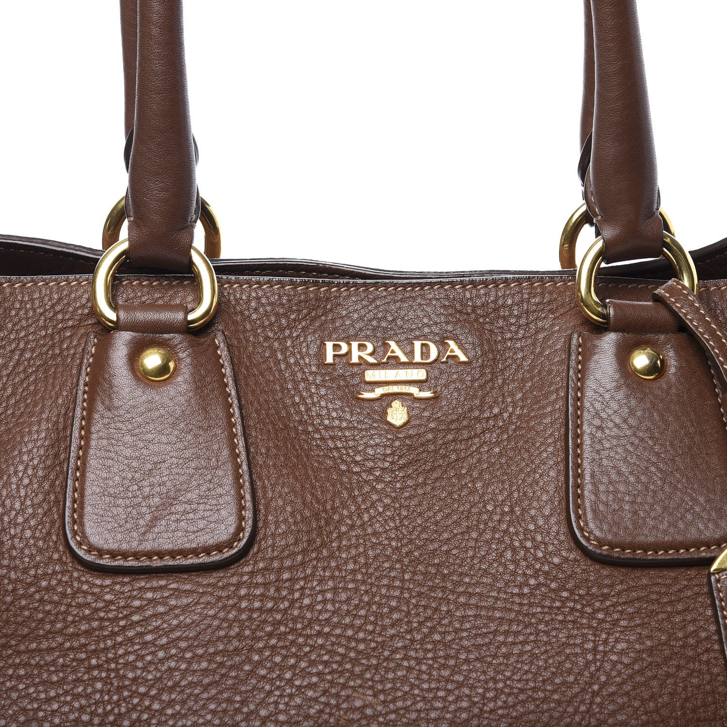 Prada Vitello Daino Tote Palissandro 9 of 13