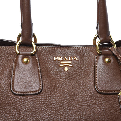 Prada Vitello Daino Tote Palissandro 9 of 13