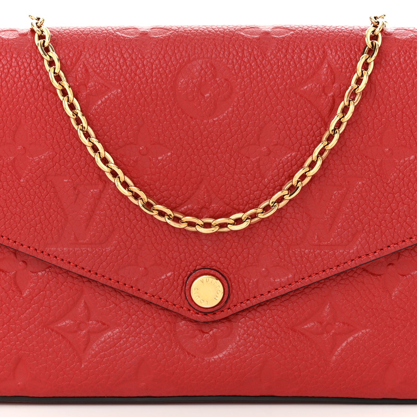 Empreinte Pochette Felicie Chain Wallet Scarlet