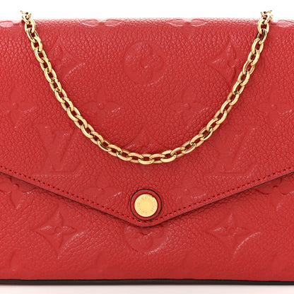 Louis Vuitton Empreinte Pochette Felicie Chain Wallet Scarlet 9 of 11