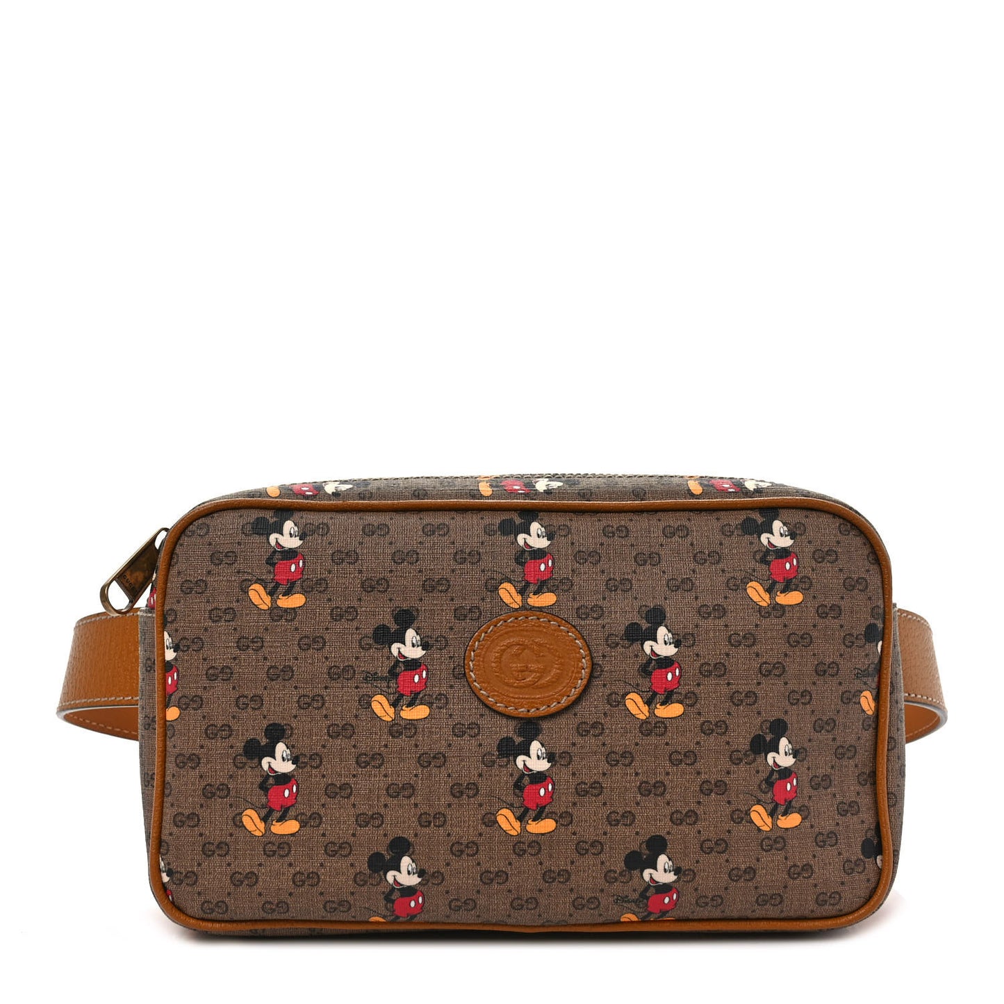 X DISNEY Mini Vintage GG Supreme Monogram Mickey Mouse Small 120 48 Belt Bag Beige Vintage Sun Oil